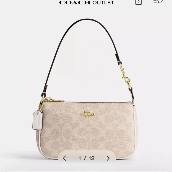 Coach | Bags | Coach Cream Shoulder Bag With Gold Accents  display picture 1